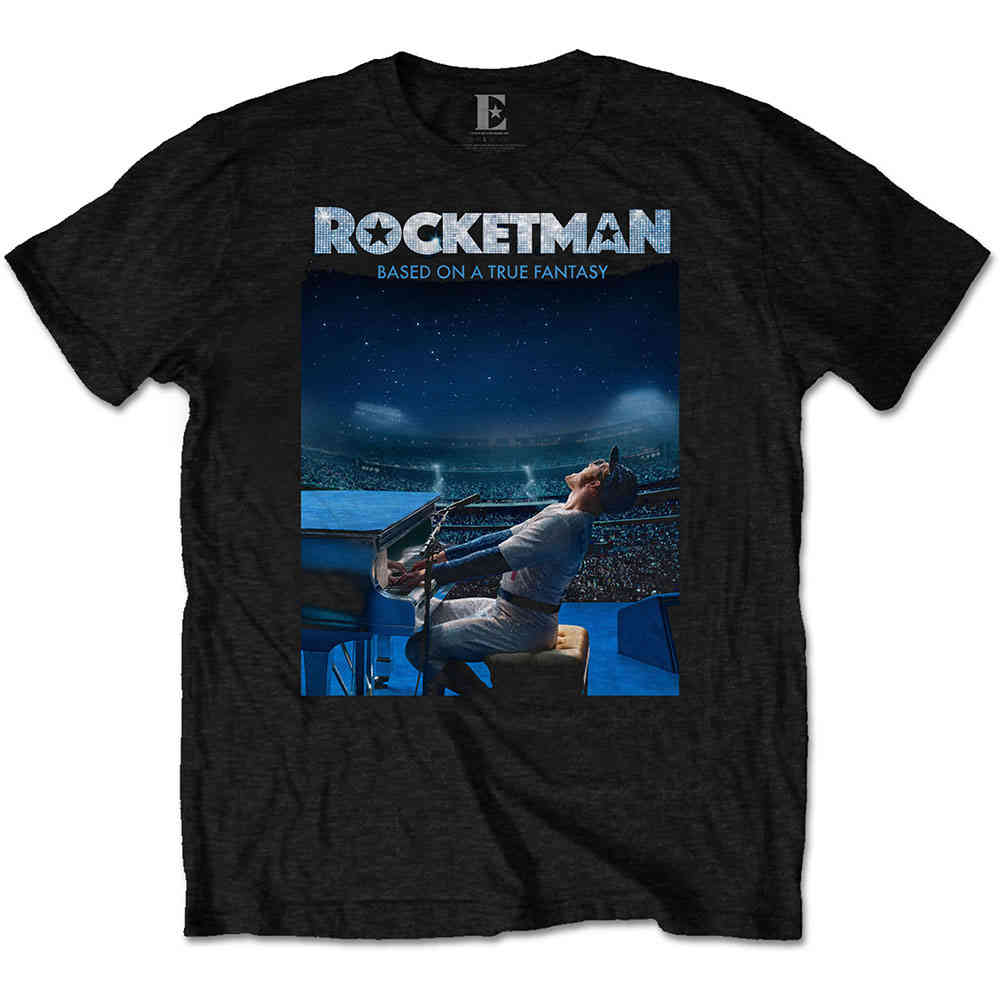 Elton John - Rocketman Starry Night Heren Tshirt - Zwart